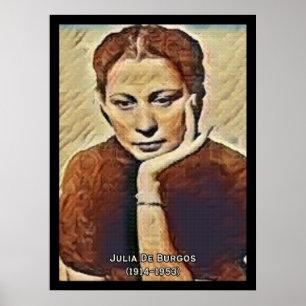 Julia de Burgos puerto-ricanische Dichterin Kunst Poster