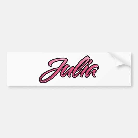 Julia faded pink Aufkleber Sticker Autoaufkleber (Vorne)