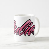 Julia faded pink Tasse Teetasse Kaffeetasse (VorderseiteRechts)