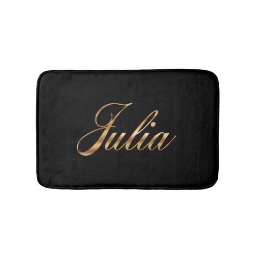 Julia gold Design Lettering Badematte (Vorderseite)