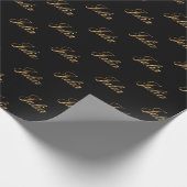 Julia gold Design Lettering Geschenkpapier (Ecke)