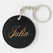 Julia gold Design Lettering Schlüsselanhänger (Rückseite)