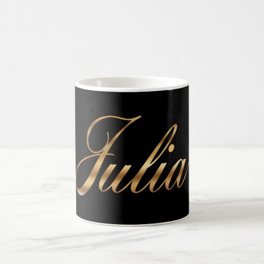 Julia gold Design Lettering Tasse Kaffeetasse (Mittel)