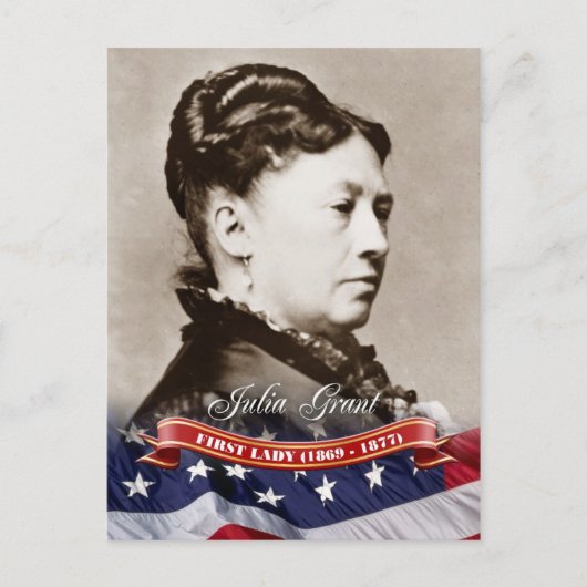 Julia Grant, First Lady der USA Postkarte (Vorderseite)