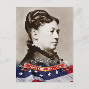 Julia Grant, First Lady of the U.S. Postkarte
