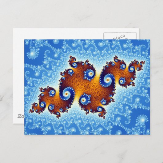 Julia Island Mandelbrot Set Postkarte (Vorne/Hinten)