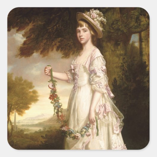 Julia Keathberry Quadratischer Aufkleber (Vorderseite)