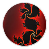 Julia Mandelbrot Abstrakt Fraktal Art I Keramikknauf (Vorderseite)