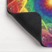 Julia-Menge-Fraktal mit Regenbogen-Windrad-Stil Mousepad (Ecke)