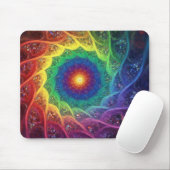 Julia-Menge-Fraktal mit Regenbogen-Windrad-Stil Mousepad (Mit Mouse)