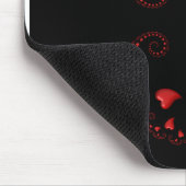 Julia-Menge-Fraktal mit roten Herzen Mousepad (Ecke)
