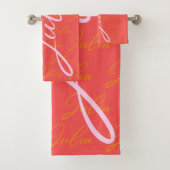 Julia Name Design Pattern Badhandtuch Set (Insitu)