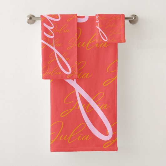 Julia Name Design Pattern Badhandtuch Set (Insitu)