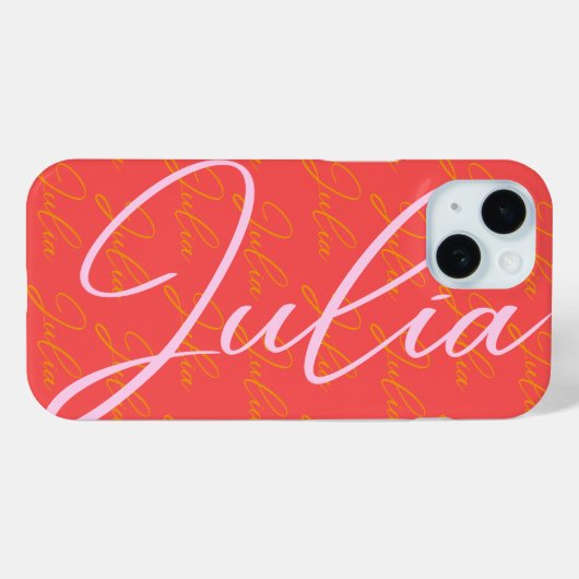 Julia Name Design Pattern Case-Mate iPhone Hülle (Rückseite (Horizontal))