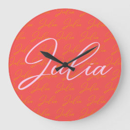 Julia Name Design Pattern Große Wanduhr