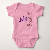 Julia, Name mit australischer Wildnis, Baby Strampler (Vorderseite)