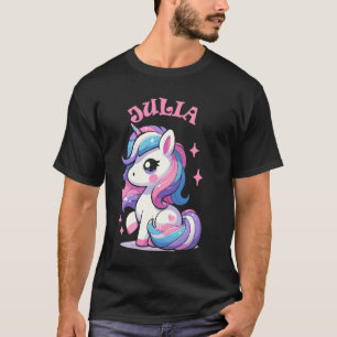 Julia Niedlich Unicorn Design for Girls Name Julia T-Shirt