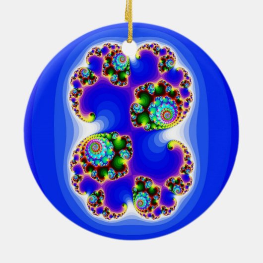 Julia-Set Mandelbrot Set-Fraktal-Geometrie Keramik Ornament (Hinten)