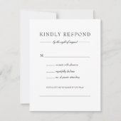 Julia Simple Schwarz-weiß Wedding Song Request RSVP Karte (Vorderseite)