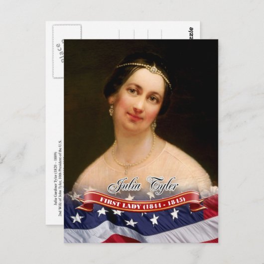 Julia Tyler, First Lady of the U.S. Postkarte (Vorne/Hinten)