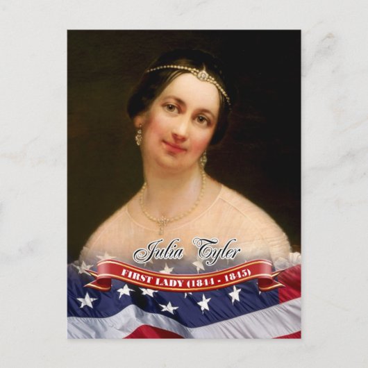 Julia Tyler, First Lady of the U.S. Postkarte (Vorderseite)