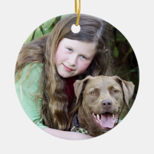 Julia- u. Stechpalmen-Verzierung T Keramik Ornament (Vorne)