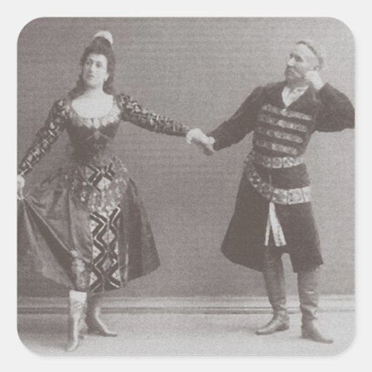 Julia und Felix Kschessinsky im Mazu Quadratischer Aufkleber (Vorderseite)
