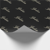 Julia white gold Handwriting Geschenkpapier (Ecke)