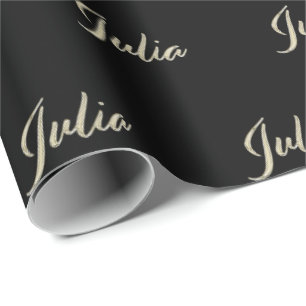 Julia white gold Handwriting Geschenkpapier