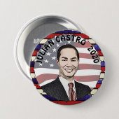 Julian Castro für die Unterstützung der Präsidents Button (Vorne & Hinten)