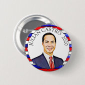 Julian Castro für die Unterstützung der Präsidents Button (Vorne & Hinten)
