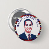 Julian Castro für die Unterstützung der Präsidents Button (Vorne & Hinten)
