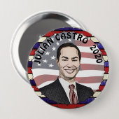 Julian Castro für die Unterstützung der Präsidents Button (Vorne & Hinten)