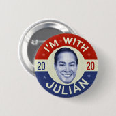 Julian Castro Präsident 2020 Foto Retro Button (Vorne & Hinten)