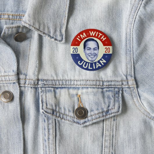 Julian Castro Präsident 2020 Foto Retro Button (Beispiel)