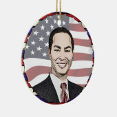 Julian Castro zu Weihnachten 2020 Keramik Ornament (Rechts)