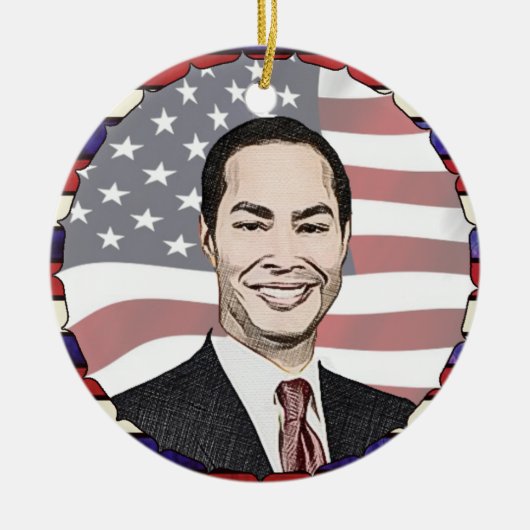 Julian Castro zu Weihnachten 2020 Keramik Ornament (Vorne)