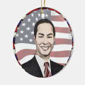 Julian Castro zu Weihnachten 2020 Keramik Ornament (Links)