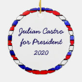 Julian Castro zu Weihnachten 2020 Keramik Ornament (Hinten)