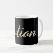 Julian Name whitegold Tasse Teetasse Kaffeetasse (VorderseiteRechts)