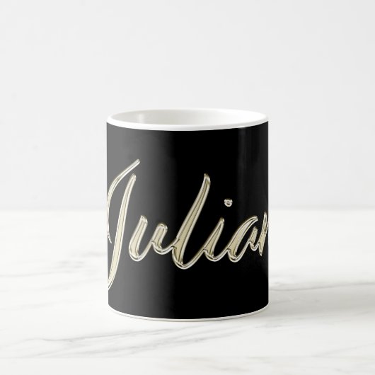 Julian Name whitegold Tasse Teetasse Kaffeetasse (Mittel)