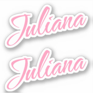 Juliana Decorative Name in Pink x2 Aufkleber