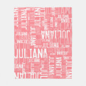 Juliana individuelle Name Moderne Typografie Fleecedecke (Vorderseite)