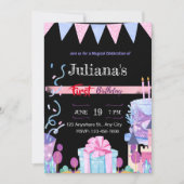 Julianas Einladung zum Geburtstag von Chalkboard (Vorderseite)