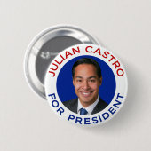 Julianischer Castro für Präsidenten Button (Vorne & Hinten)