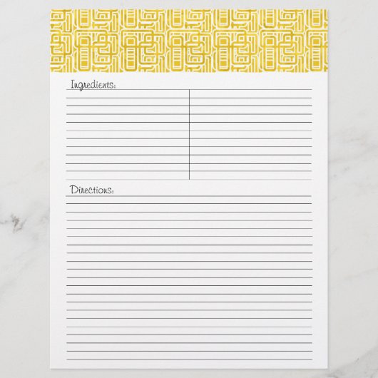 Julianna Recipe Letterhead (Vorderseite)