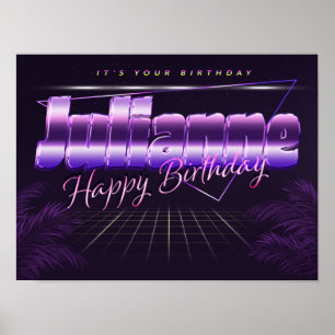 Julianne Name Vorname retro Poster Geburtstag