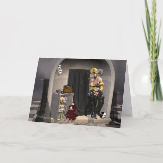 "Julias Puppentheater" - Grußkarte Karte