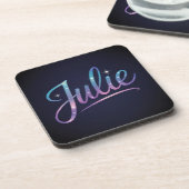 Julie Blue Glitzern Untersetzer Set (Linke Seite)