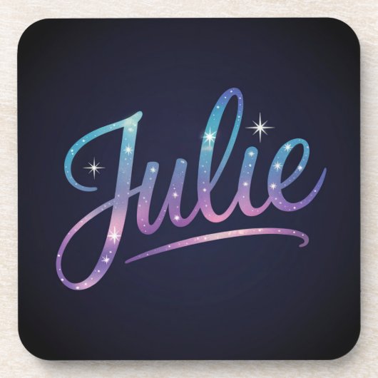 Julie Blue Glitzern Untersetzer Set (Vorderseite)